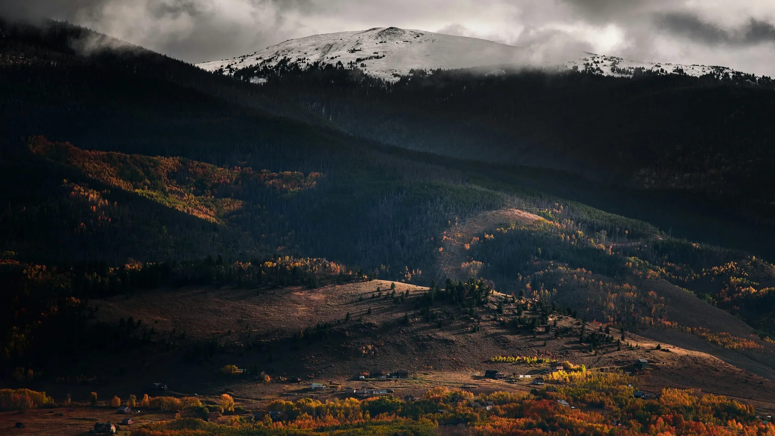 A wooded mountain valley in Silverthorne, Colorado